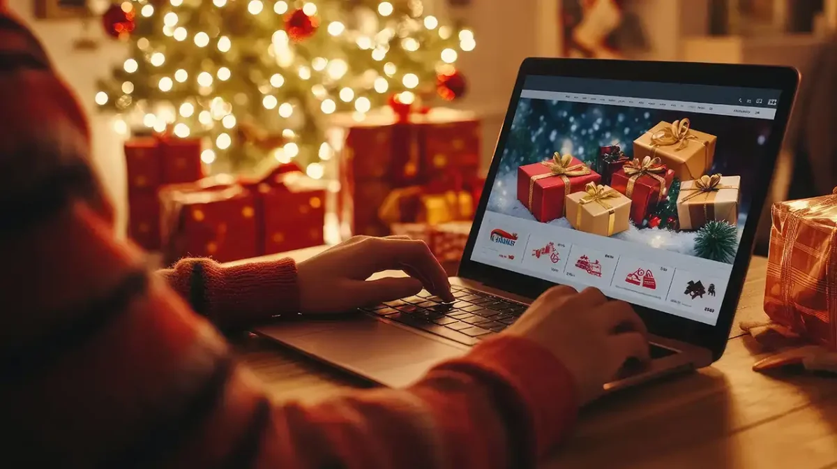 image of woman holiday shopping